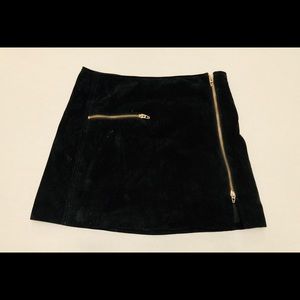 Blank NYC Black Leather Mini Skirt